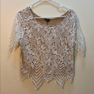 White lace express top